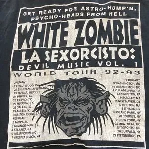 Great Entertainment Merchandise | Shirts | Original White Zombie 9293 Tour Tshirt | Poshmark